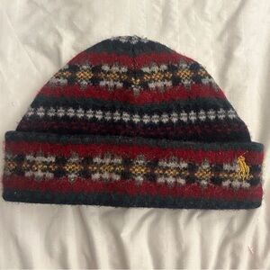 Ralph Lauren Wool Polo Fair Isle Beanie Winter Hat!